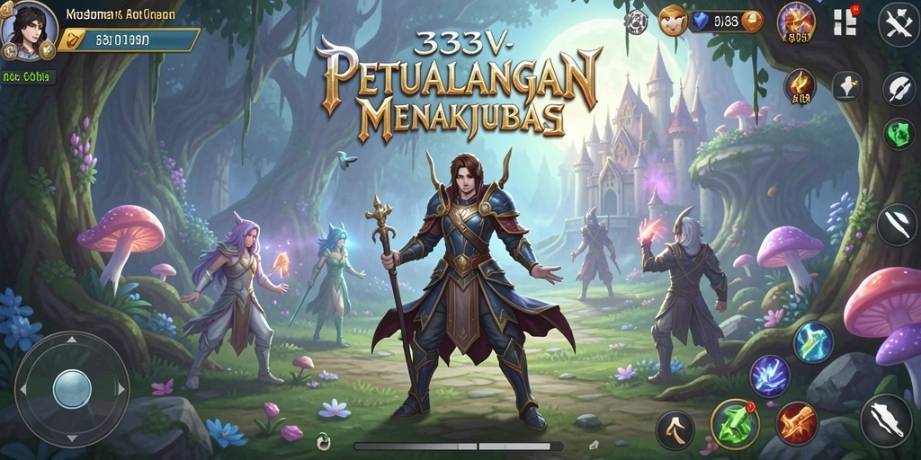 Tangkapan layar utama dari gameplay RPG yang menarik dan seru di 333V.
