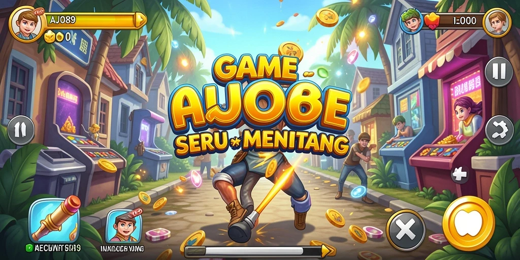 Screenshot menunjukkan gameplay seru dan menantang dari AJO89.