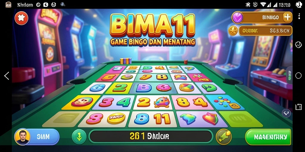 Tampilan utama gameplay Bingo di BIMA11 yang seru.