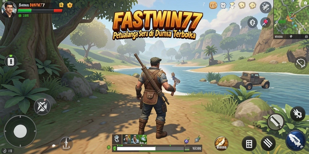 Tangkapan layar menunjukkan petualangan seru di dunia terbuka FASTWIN77.