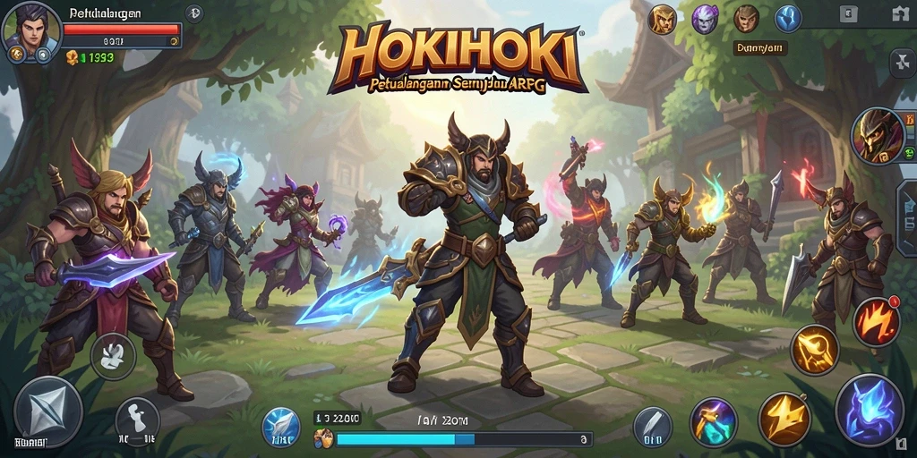 Tangkapan layar HOKIHOKI menampilkan aksi seru dari gameplay ARPG.