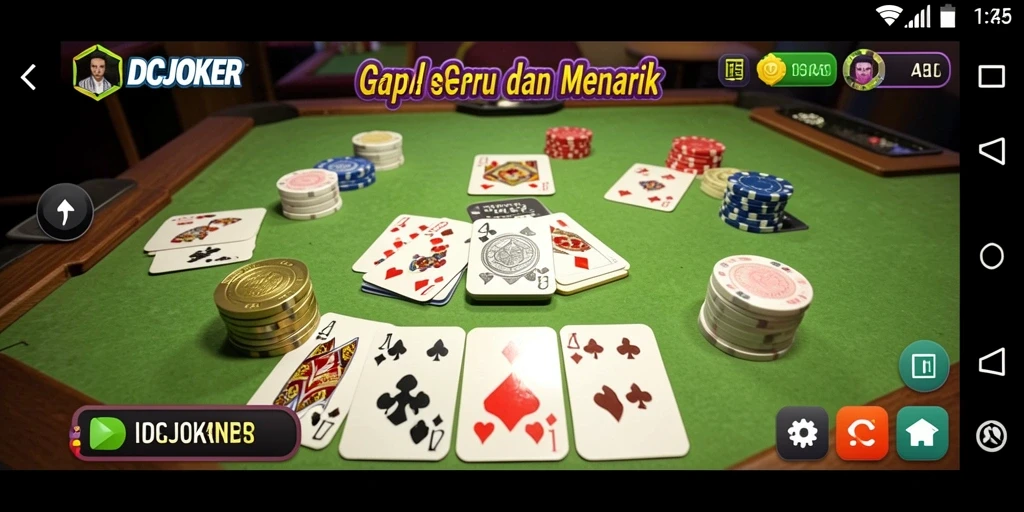 Tampilan gameplay IDCJOKER yang seru dalam permainan Gaple.