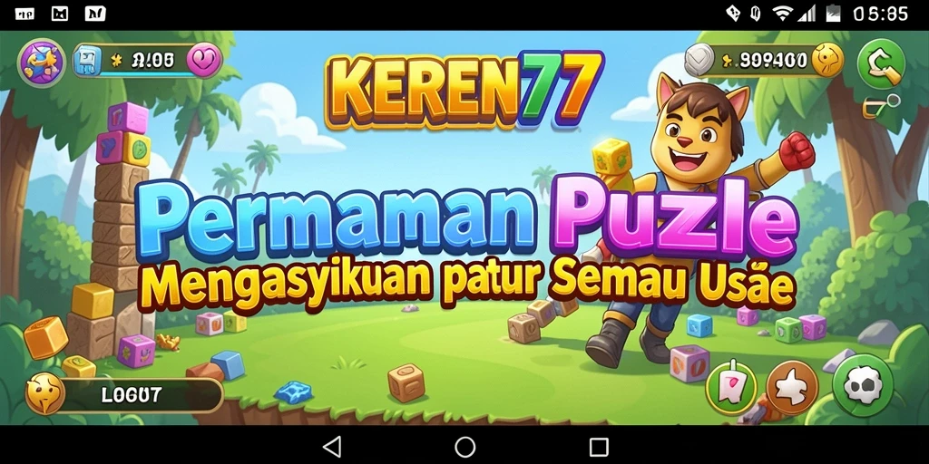 Tampilan intuitif gameplay KEREN77 dalam menyelesaikan puzzle.