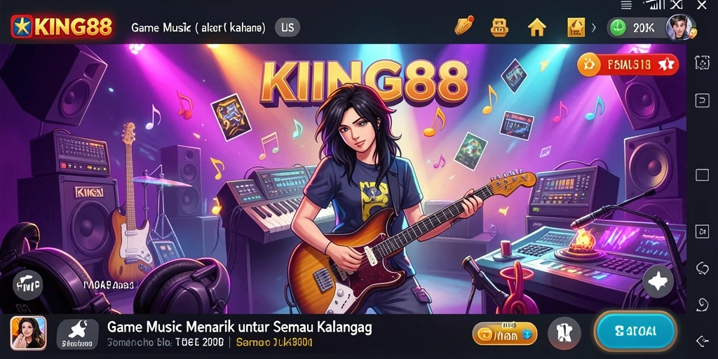 Tampilan gameplay KING88 yang penuh warna dan dinamis.