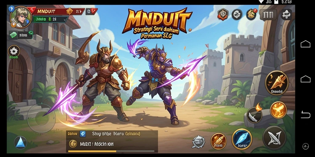 Tangkapan layar gameplay MNDUIT yang menampilkan pertempuran strategi yang mendebarkan.