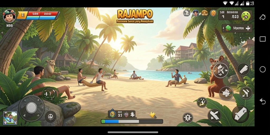 Tampilan gameplay santai yang menarik di RAJAMPO.