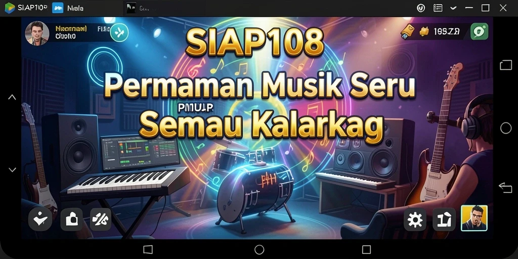 Tampilan gameplay <strong>SIAP108</strong> menampilkan pemain mengikuti irama musik.