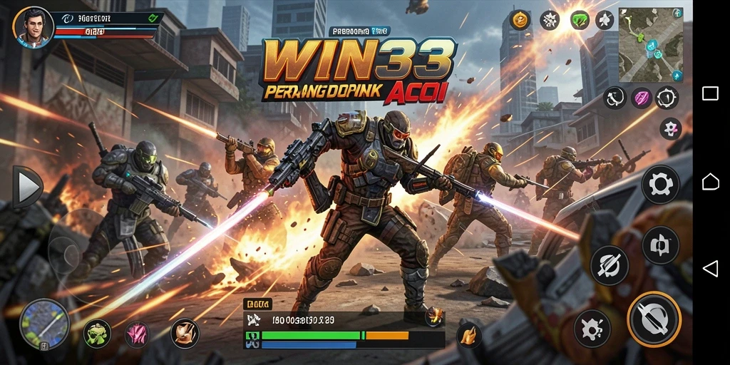 Tampilan gameplay WIN33 yang mendebarkan dan penuh aksi.