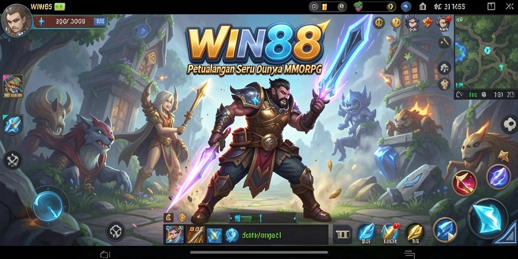 Screenshot WIN88 menampilkan aksi seru dalam gameplay MMORPG.