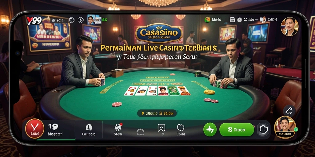 Tampilan gameplay Live Casino yang mendebarkan dan interaktif di Y89.