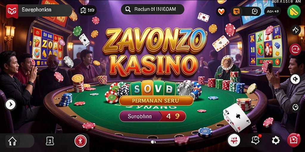 Screenshot gameplay ZAVONZO menampilkan keseruan permainan Kasino.